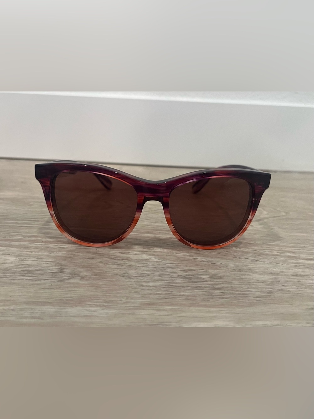 Wildfox Catfarer Sunglasses Purple Amber Tortoise Acetate Frame Case Included
